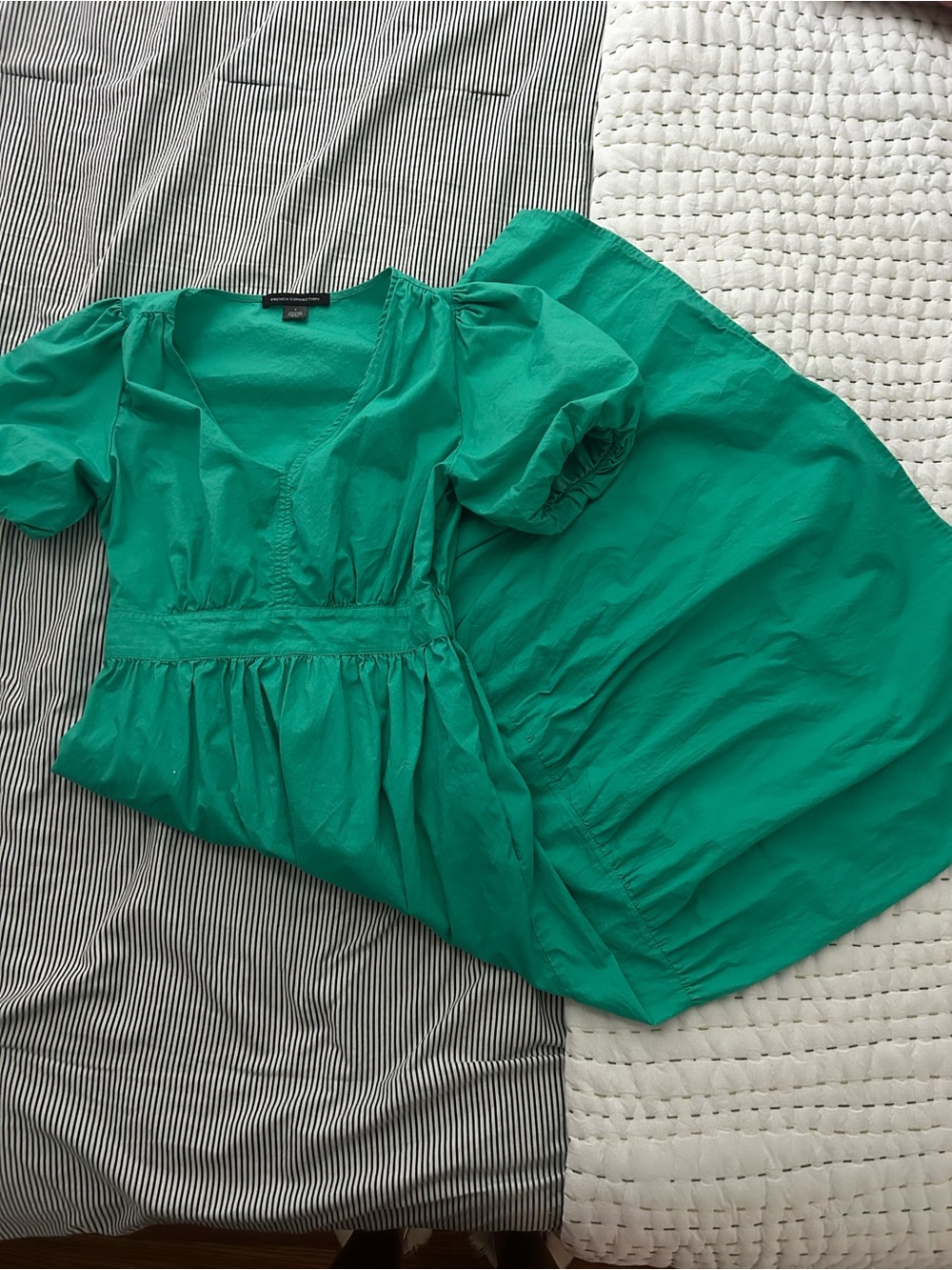 French Connection Teal V-Neck Dress